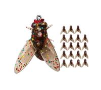 Fegtrtyoa Appât de Pêche à la Mouche Bionique Marron, Appât de Pêche à la Mouche Bionique avec Leurre à Insectes