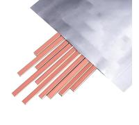 Fegtrtyoa BCuP-5 10 Bâtons de Cuivre pour Barres de Brasage HVAC, 10 Pouces Plat Auto-Fluide pour Soudure de Climatisation et Réfrigérateur