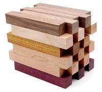 Fegtrtyoa Blanks de Stylo en Bois pour Tournage - Blanks de Stylo pour Tournage de Bois Burl - Noyer Noir, Érable Dur, Merbau, Cerisier, Hêtre, Cœur Violet