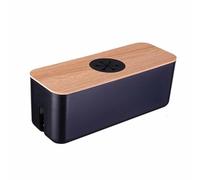 Fegtrtyoa Boîte de Rangement de Câbles Câble de Chargement de Bureau Dispositif de Stockage de Câbles de Données Prise de Courant Dispositif de Gestion de Câbles Noir