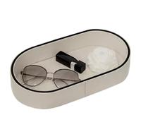 Fegtrtyoa Boîte de Rangement en Cuir PU Blanc pour la Décoration de ou de la Chambre, Plateau de Bureau pour Cosmétiques et Autres Objets, Boîte à D'Entrée