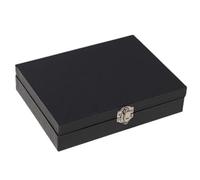 Fegtrtyoa Boîte de Rangement Portable - 2 Pièces Organisateur de pour Colliers, Boucles d'oreilles, Bagues, Accessoires Noir