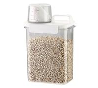 Fegtrtyoa Boîte de Stockage de Céréales Domestique Scellée, Seau de Riz Transparent, Pot de Rangement de Cuisine, Récipient à Pâtes, 1800 ML