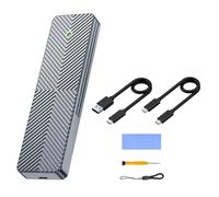 Fegtrtyoa Boîtier Externe pour Disque Dur SSD M.2 10 Gbit/S, Double Protocole NVMe/NGFF, USB 3.2.