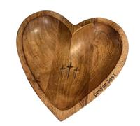 Fegtrtyoa Bol de Prière en Forme de Cœur - Cadeaux Religieux, de Prière en Bois, de Pâte de Prière, Cadeaux de Congrégation Chrétienne