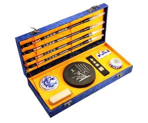 Fegtrtyoa Brosse de Calligraphie Chinoise Outils Aquarelle 10pcs Coffre-Cadeau Écrivant des Pinceaux Sumi Peinture Kanji Art Cadeau