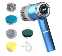 Fegtrtyoa Brosse de Douche Électrique Rechargeable, Plusieurs Têtes de Brosse, Brosse de Chargement Sans Fil à 3 Vitesses