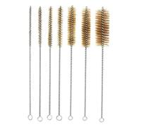Fegtrtyoa Brosses à Tube en Fil Métallique 7 Pièces, Brosses à Tube en Laiton, Brosse de Nettoyage Longue pour Tubes, Brosses de Nettoyage de Laboratoire, Brosse pour Pailles.