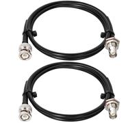 Fegtrtyoa Câble BNC - 2 Câbles Coaxiaux RG58 Mâle vers 50 Ohms, 90 Cm, pour Radio CB/VHF Amateur