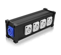 Fegtrtyoa Câble D'Alimentation 16 A 4 Canaux Multi PowerCon pour Éclairage de Scène, Écrans LED, Lyres, Audio Professionnel et plus Encore.