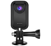 Fegtrtyoa Caméra Enregistreur Vidéo 2K avec Écran HD de 1,47", Mini Support Moto pour Sports de Plein Air, Vélo, Voyage, Noir