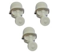 Fegtrtyoa Capuche de Bouteille de Bière Universal German Mask Funny 3pcs Stopper à Poussière pour la Fête pour Les Accessoires de Bar Blanc
