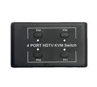 Fegtrtyoa Commutateur KVM 4X1 Compatible, Répartiteur 4K, Hub USB, Adaptateur de Transfert, Chargeur de Téléphone, Dock D'Expansion Multiple pour PC.