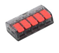 Fegtrtyoa Connecteurs Rapides de Fil à Levier CMK63 Rerquez le Câble Électrique Terminal Block Home Assortiment 0,08-4mm 32a 1 In 4 Out