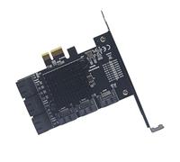 Fegtrtyoa Contrôleur PCIe 9 Ports PCIE to Carte 3 PCIE 1X Expansion Carte Multiplicatrice 6Gbps Adaptateur D'Extension