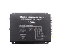 Fegtrtyoa Convertisseur Électrique de Convertisseur de Puissance de Voiture de 100A DC 24V à 12V avec Contrôle de Température pour Le Bus de Camion de Voiture de Club de Voiturette de Golf