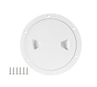 Fegtrtyoa Couvercle de Trappe D'Accès de Bateau de 6 Pouces, Plaque de Pont à Visser Torsadée, Trappe D'Inspection Ronde en ABS pour Trappe de Bateau