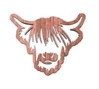 Fegtrtyoa Dessous de Verre en Bois au Design Animal, sous-Verres en Bois de Vache des, 4 sous-Verres de Vache Écossaise des, sous-Verres avec Base Facile à Installer
