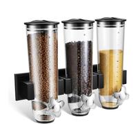 Fegtrtyoa Distributeur de Bonbons Mural, Distributeur de Céréales Sèches Triple Mural, Conteneur de Stockage Alimentaire pour Garde-Manger