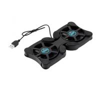 Fegtrtyoa Double Ventilateur de Refroidissement de Refroidissement USB Port Portable Fabriqué de Refroidissement pour le Support de Refroidissement de 7-15 Pouces CPU Bureau de Support Fabrice de Vent