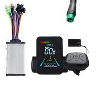 Fegtrtyoa E-Bike NFC Écran LCD Contrôleur de Moteur 350W 24V/36V/48V/60V UART+ 36V/48V Trottinette Électrique NFC Compteur de Vitesse Couleur 5PIN