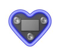 Fegtrtyoa Éclairage D'Ambiance LED pour Voiture, Solaire en Forme de Cœur pour Lunette ou Triangulaire, Lumière Bleue