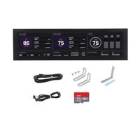 Fegtrtyoa Écran Intelligent 8,8 Pouces IPS Type C Interface USB-C Affichage Secondaire pour Moniteur D'Ordinateur CPU GPU RAM Affichage Noir