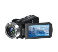 Fegtrtyoa Enregistreur Vidéo DV Caméscopes Numériques 18X Zoom Caméras Vidéo 4K Full HD 80MP Webcam WiFi Caméscope Rotation 270° 3"