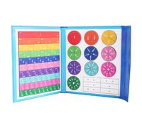 Fegtrtyoa Ensemble D'Activités de Tuiles de Fractions Magnétiques et de Cercles de Fractions, Démonstrateur de Disque de Score Magnétique, Fractions Éducatives Faciles à Utiliser