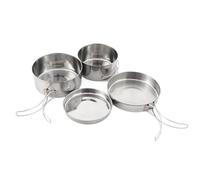 Fegtrtyoa Ensemble de Cuisine de Randonnée 4 Pièces Comprenant Bol et Ustensiles, Idéal pour Les Pique-Niques et Le Camping.