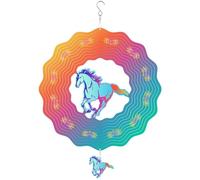 Fegtrtyoa Eoliennes Cardinales de 12 Pouces pour L'Extérieur, Décoration de Jardin en Forme de Cheval 3D, pour Suspendre la Décoration de la Cour et du Patio