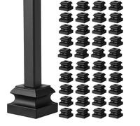 Fegtrtyoa Escaliers à Balustres en Fer - Modèle à Plat pour Panier à Volutes Carré de 1/2 Pouce, Articulation Torsadée, 48 Pièces