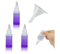 Fegtrtyoa Flacon Applicateur 1oz/30ml Flacon à Presser à Pointe D'Aiguille Flacon Applicateur de Précision avec Entonnoir pour Projet de Bricolage