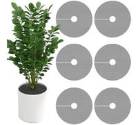 Fegtrtyoa Grille de Pot de Fleurs Protecteur de Sol Couvre la Grille de Pot de Plante Cat Prévention de la Prévention avec des Enjeux de Pot de Fleurs Coupés 6 Pcs