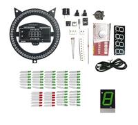 Fegtrtyoa Horloge Électronique Kit de Bricolage LED Rotatif DS1302 Afficher la Température du Temps d'apprentissage de la Pratique du Soudure Projet Vert