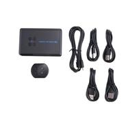 Fegtrtyoa Host Parts Contrôleur de Bureau Commutateur KVM Compatible 4 Ports Commutateur KVM USB 4K 4 en 1 Sortie Partage à Chaud USB pour Clavier de Souris pour Win7 Win10