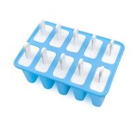 Fegtrtyoa Ice Cream Moule Silicone Popsicle Moule Moules de Crème Glacée 10 Bleu