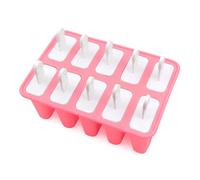 Fegtrtyoa Ice Cream Moule Silicone Popsicle Moule Moules de Crème Glacée 10 Pink