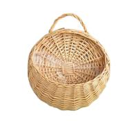 Fegtrtyoa Jardinière de Fleurs Faite à la Main, Panier en Rotin en Osier à Suspendre au Mur, Pot de Vigne de Jardin, Support de Plantes, Pots de Jardin, Jardinière Murale A