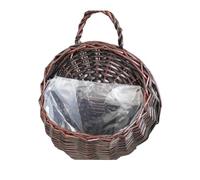 Fegtrtyoa Jardinière de Fleurs Faite à la Main, Panier en Rotin en Osier à Suspendre au Mur, Pot de Vigne de Jardin, Support de Plantes, Pots de Jardin, Jardinière Murale B