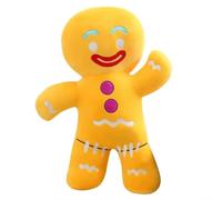 Fegtrtyoa Kawaii Bonhomme en Pain D'Épice en Peluche Poupée Décoration de Canapé Mignon Cookie Homme en Peluche Cadeau 46 cm