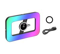 Fegtrtyoa Lampe Photo Portable RGB 15 W avec Éclairage D'Appoint, 448 LED, Idéale pour Les Selfies, Le Streaming en Direct et Le Vlogging