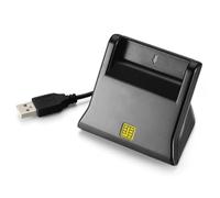 Fegtrtyoa Lecteur de Carte SIM avec Interface USB2.0, Lecteur de Carte de Téléphone, Carte D'Identité, Puce CAC, Carte Bancaire, Lecteur de Carte Intelligente.