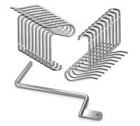 Fegtrtyoa Lot de 30 Tendeurs de Fil de Clôture avec 1 Poignée en Acier Inoxydable, Outils de Fixation de Fil Barbelé Métallique