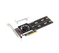 Fegtrtyoa M.2 PCIE Expansion Carte PLX8747 PLX8747 Le Module Intégré Prend en Charge Quatre Emplacements M.2 SSD à Demi-Hauteur/Pleine Hauteur