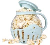 Fegtrtyoa Machine à -Corn Micro-Ondes Snack Popcorn Air Poppers Bol à -Corn de 2,25 litres Accessoires de Cuisine en Borosilicate, Bleu