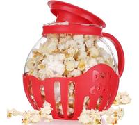 Fegtrtyoa Machine à -Corn Micro-Ondes Snack Popcorn Air Poppers Bol à -Corn de 2,25 litres Accessoires de Cuisine en Borosilicate, Rouge