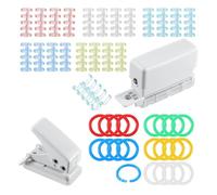 Fegtrtyoa Machine à Relier Manuelle à un Seul Trou, Système de Perforation à 6 Trous, Comprenant un Ensemble de 72 Machines à Relier pour le Bureau à Domicile