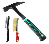 Fegtrtyoa Marteau de Décapage de Soudure - 22 Oz avec 2 Brosses en Fil D'Acier, pour Soudeurs et Outil de Nettoyage de Métal pour Atelier DIY