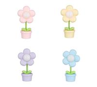Fegtrtyoa Mini Fleur Veilleuse Mignonne Petite Lampe de Table Décoration de Bureau Chambre Atmosphère Lumière Jouet pour Enfants Cadeau de Vacances